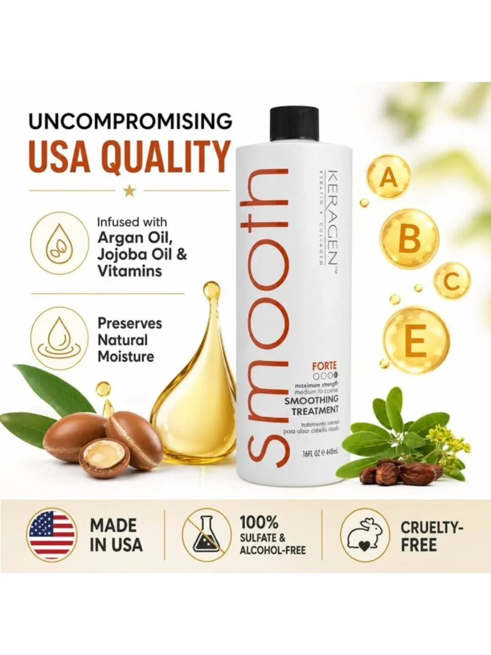 Brazilian Keratin Smoothing Treatment - Sulfate-Free Blowout for Frizzy Hair